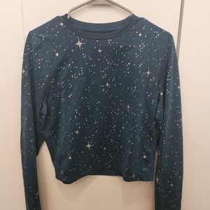 Starry cropped Nike Pro long-sleeved. Size L